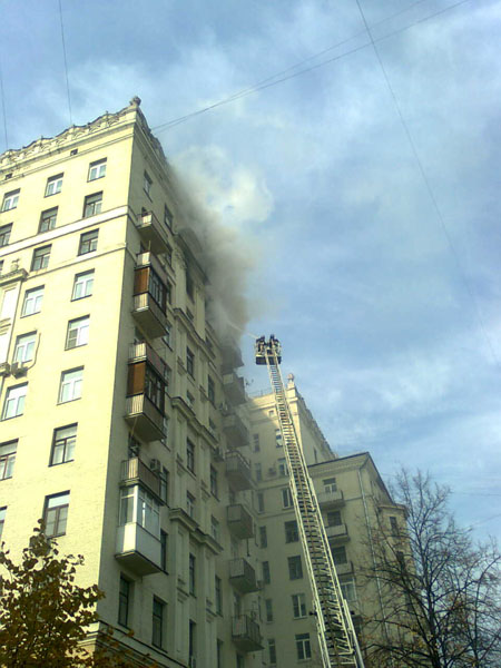 Пожар в московской квартире