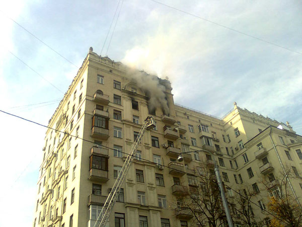 Пожар в московской квартире
