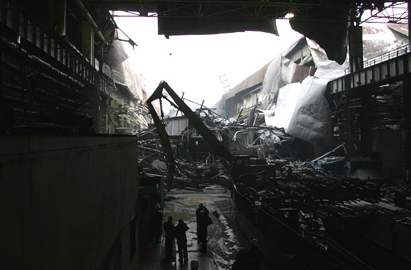 Последствия пожара на Магнитогорском металлургическом комбинате